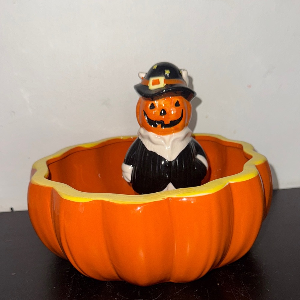 Halloween Pumpkin Candy Bowl